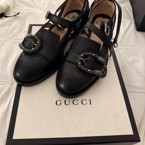 Gucci Women's Black Leather Shoes